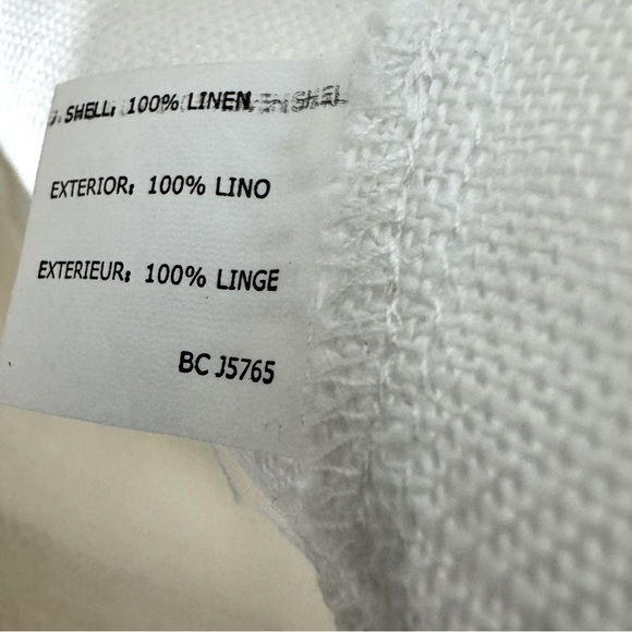 Lena Gabrielle White French 100% Linen Gauze Romantic 3/4 Jacket Size 4 - Picture 9 of 13